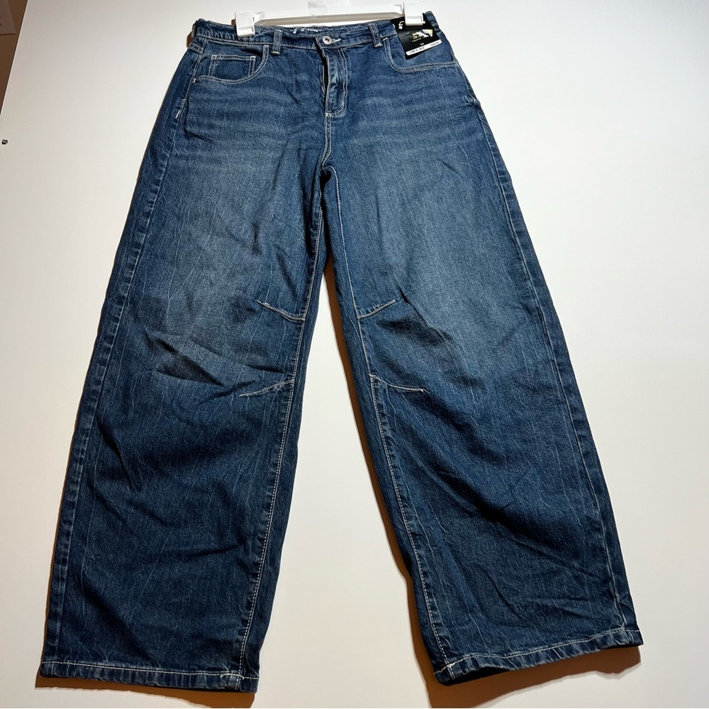 NWT Art Class Girl's Blue Barrel Jeans- Size 16 - Picture 3 of 11